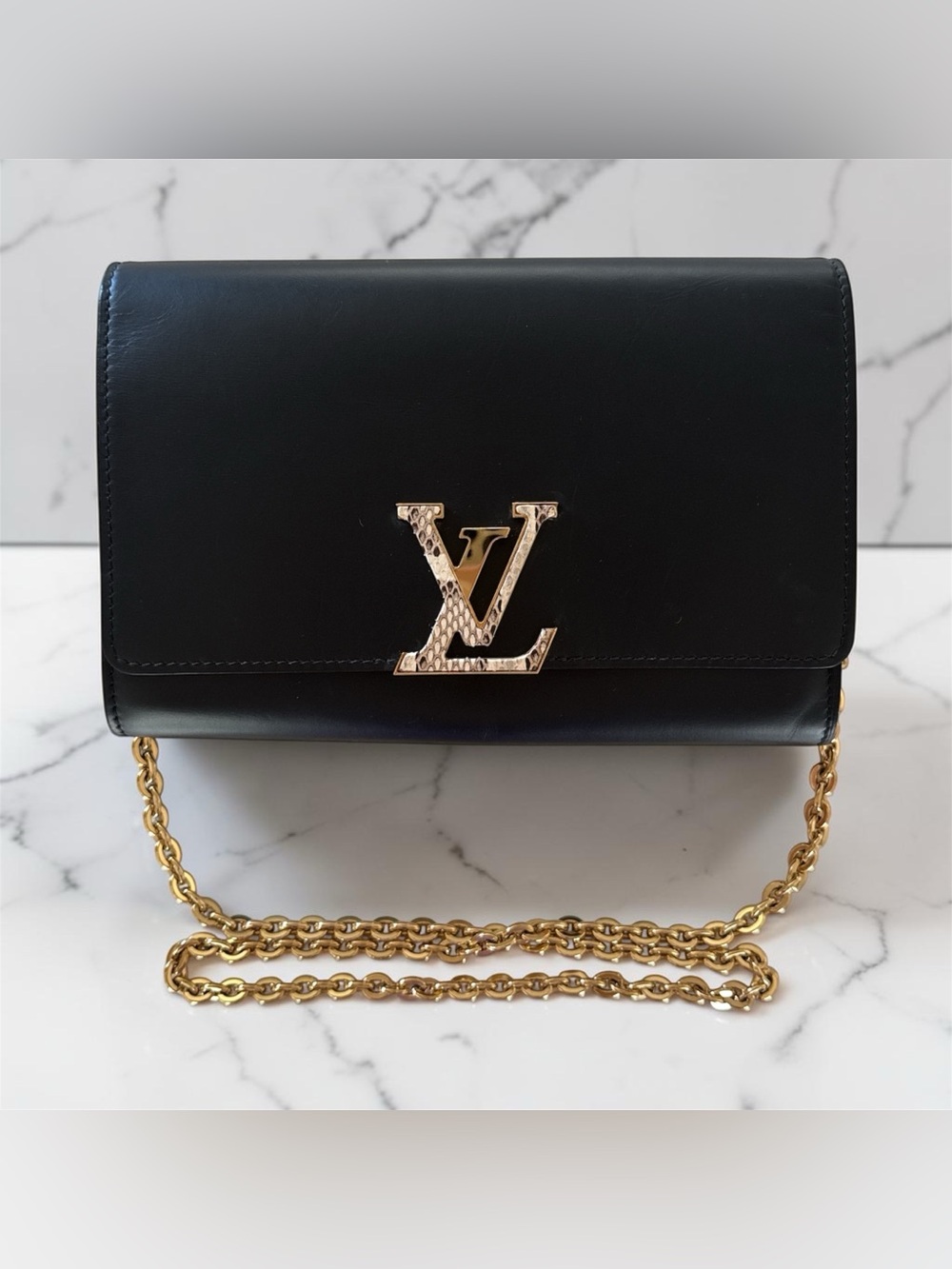 Louis Vuitton Louise GM Python Evening Bag – Authentic